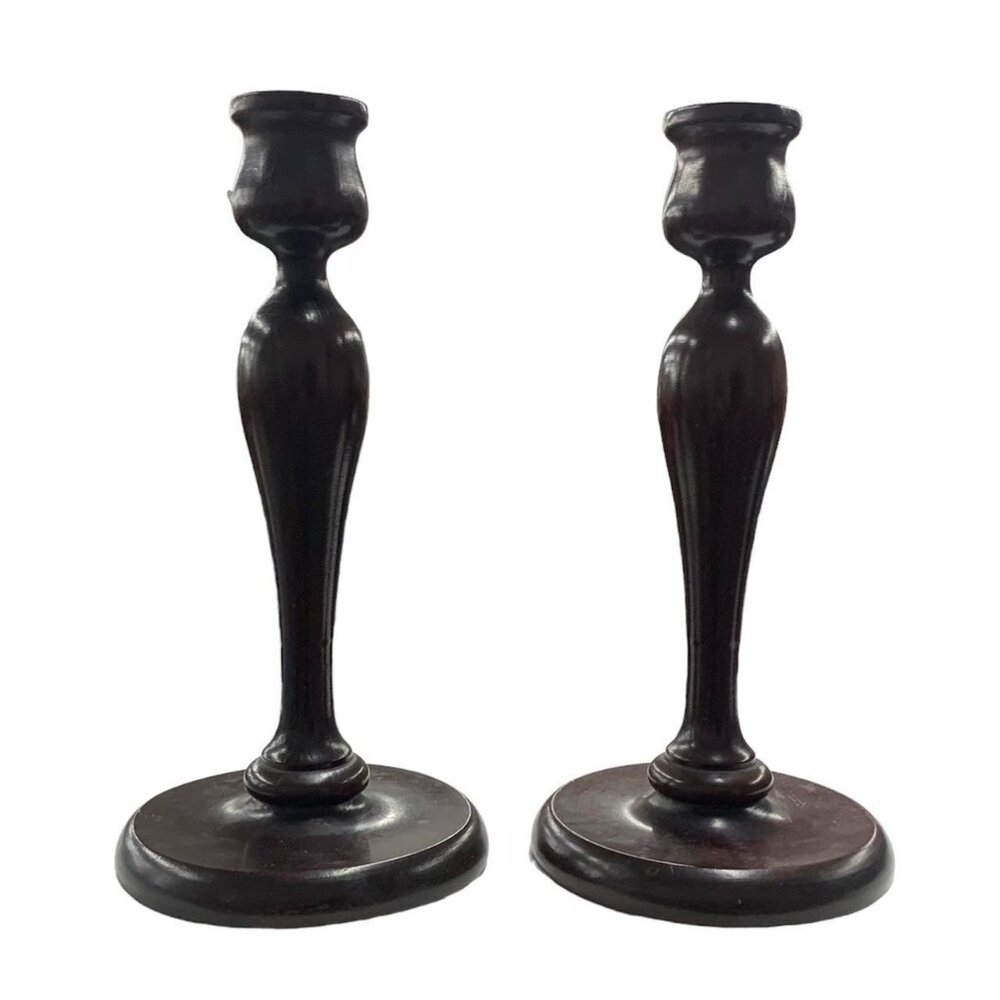 Classic Wooden Candlesticks